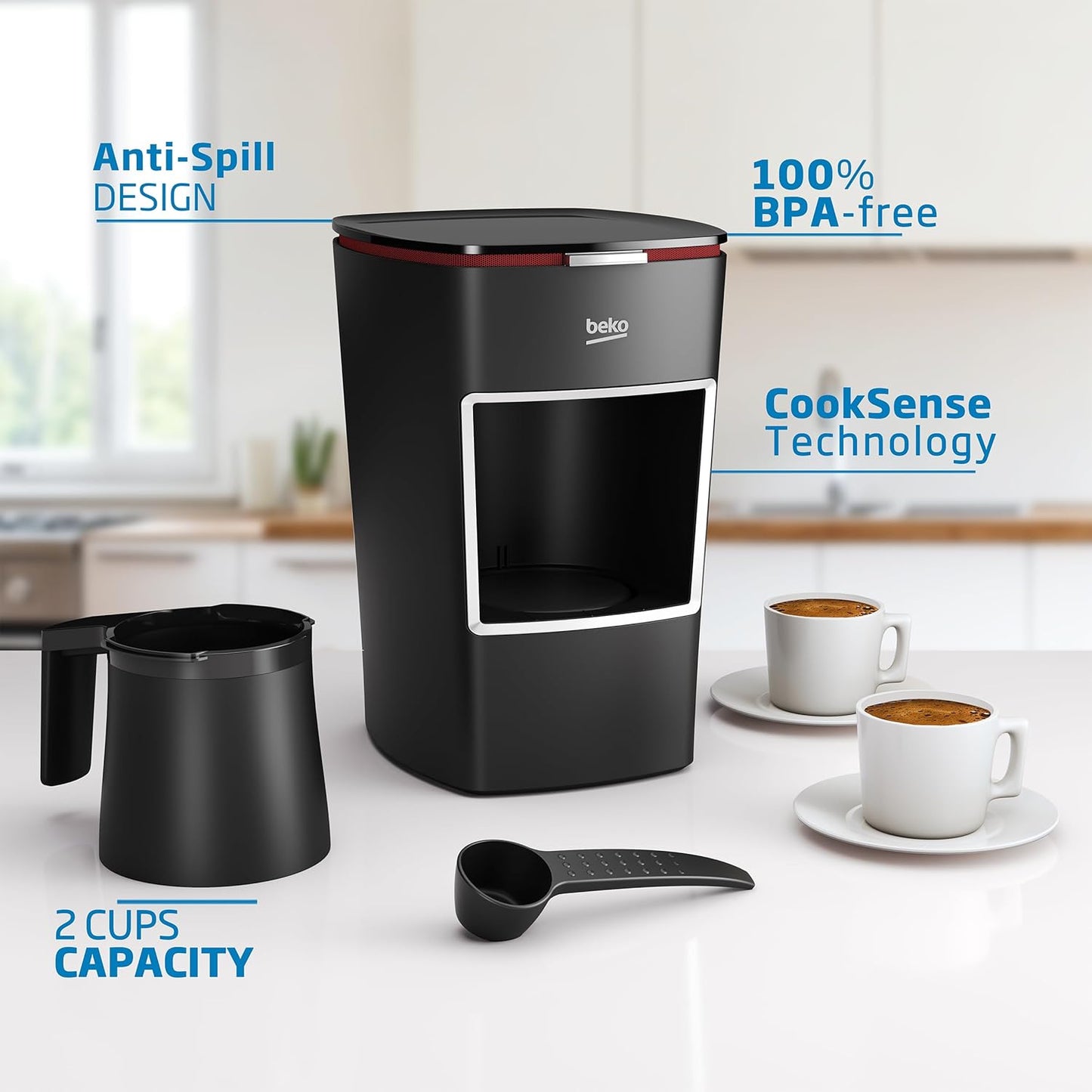 BKK 2300     3-Cup Black Turkish Coffee Maker
