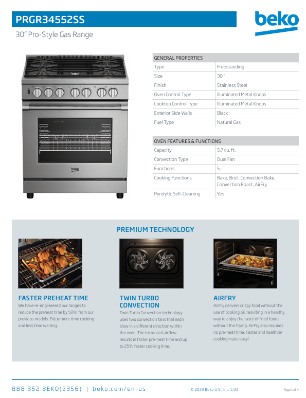 PRGR34552SS: 30" Stainless Steel Pro-Style Gas Range