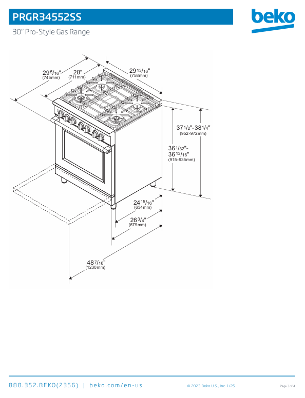 PRGR34552SS: 30" Stainless Steel Pro-Style Gas Range