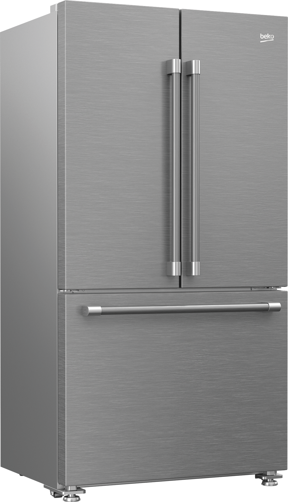 36 Inch Counter-Depth French Door Refrigerator with 20.5 cu. ft. Capacity, 4 Shelves, Gallon Bins, EverFresh+ Crispers, Internal Water Dispenser, Turbo Ice Maker, and ENERGY STAR® Qualified