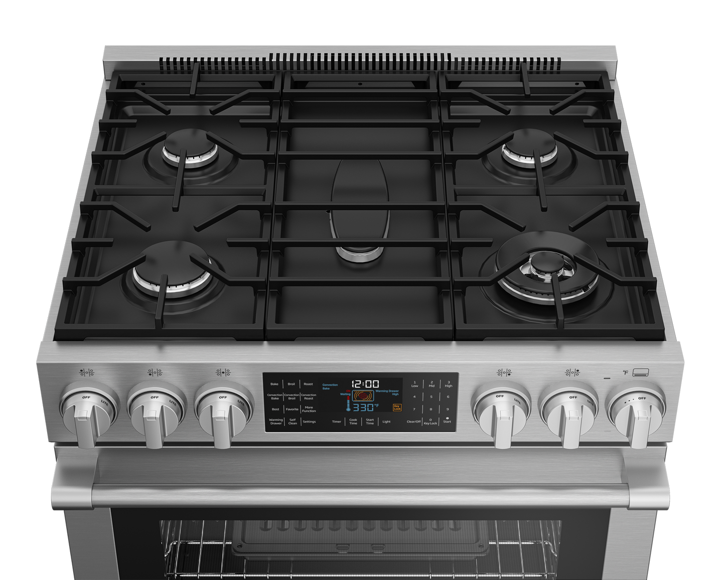 SLDF30542SS: 30" Stainless Steel Slide-In Dual Fuel Range