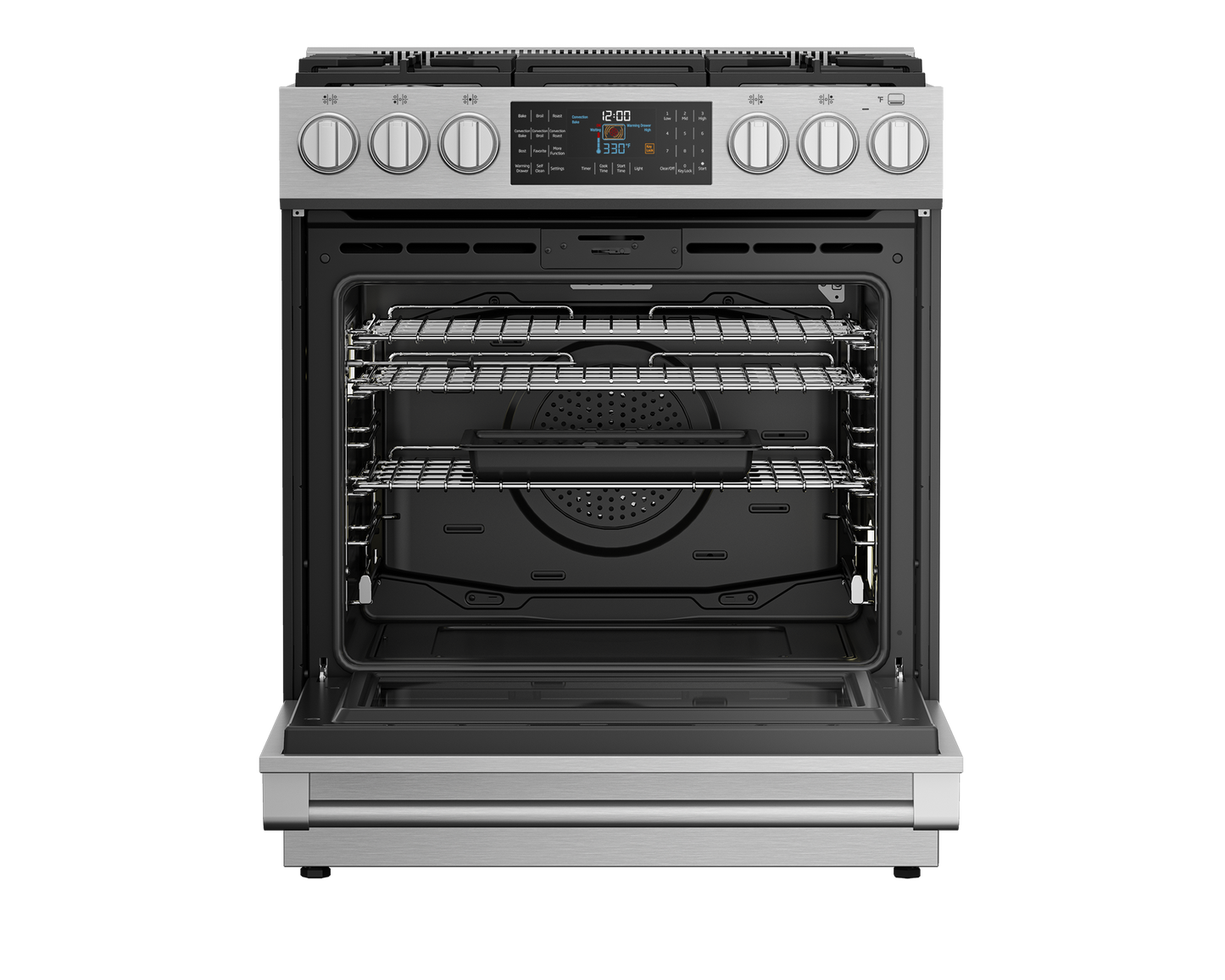 SLDF30542SS: 30" Stainless Steel Slide-In Dual Fuel Range