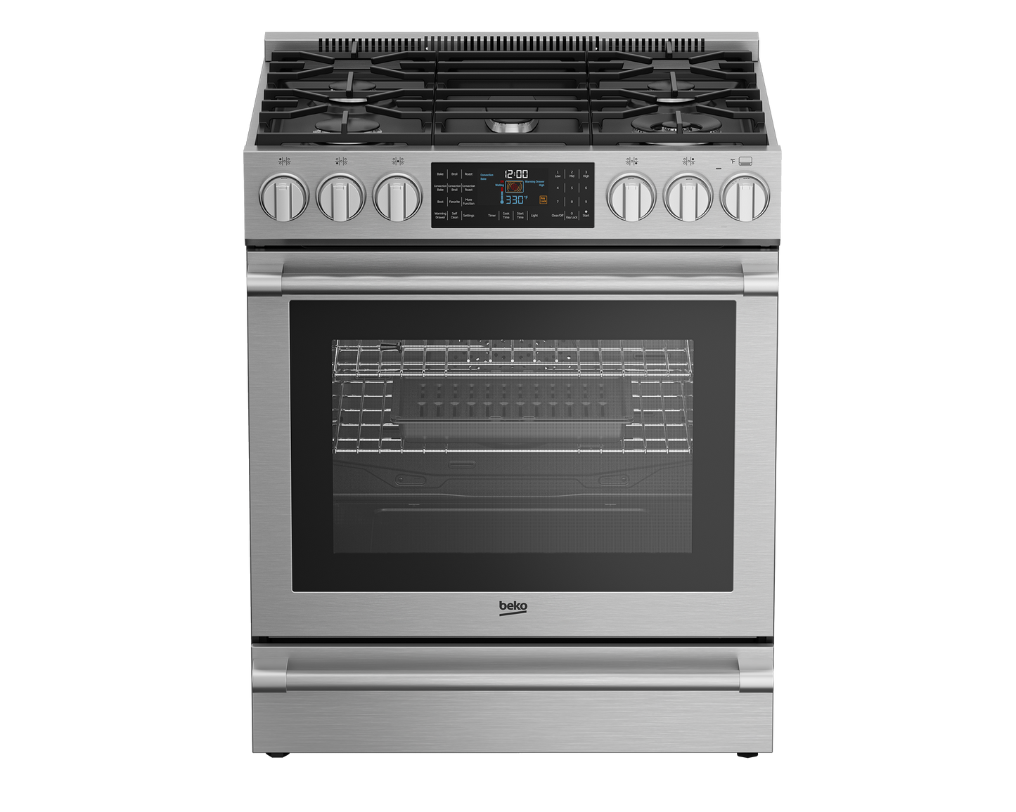 SLDF30542SS: 30" Stainless Steel Slide-In Dual Fuel Range