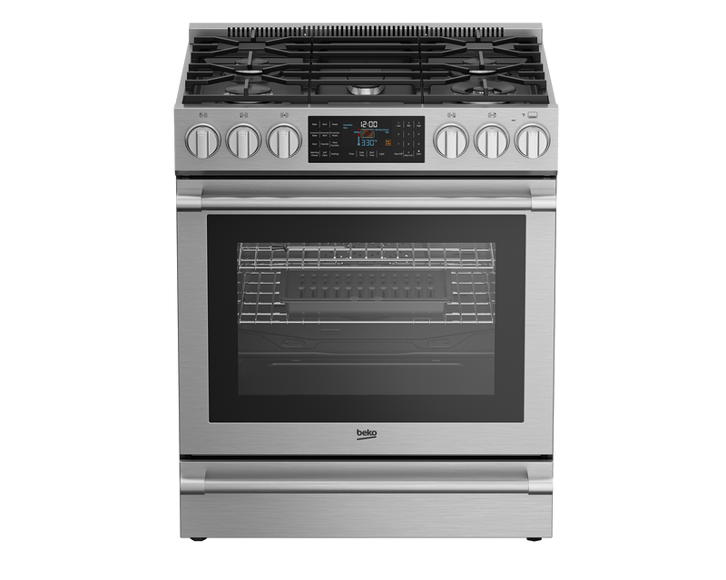 SLDF30542SS: 30" Stainless Steel Slide-In Dual Fuel Range